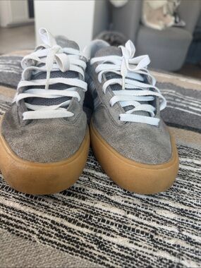 adidas Women's Gray Suede Sneakers with Gum Soles